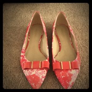 Coach pink pointy toe flats size 8.5